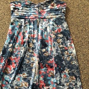Floral strapless dress